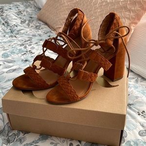 Laced-Up Block Heel